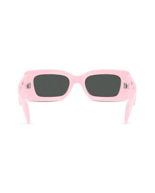 Versace Medusa Zonnebril Met Rechthoekig Montuur in het Pink