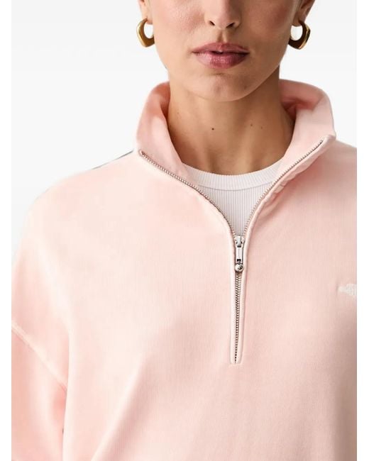 Gant Pink Half-Zip Logo-Embroidered Sweater