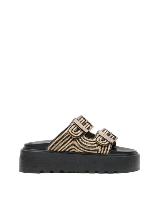 Casadei White Birki Platform Sandals
