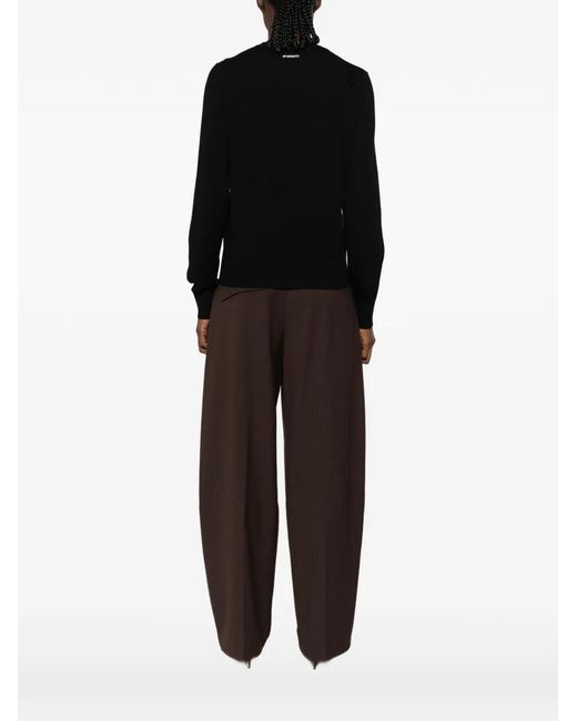 Pinko Black Lourdes Crew-Neck Sweater
