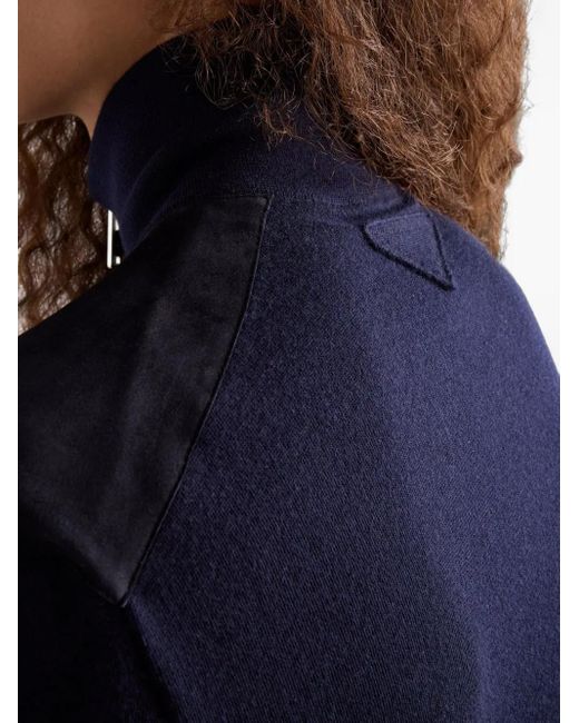 Prada Blue Cashmere Zipper Cardigan for men