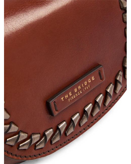 The Bridge Brown Pearl District Holiday Edition Leather Shoulder Bag