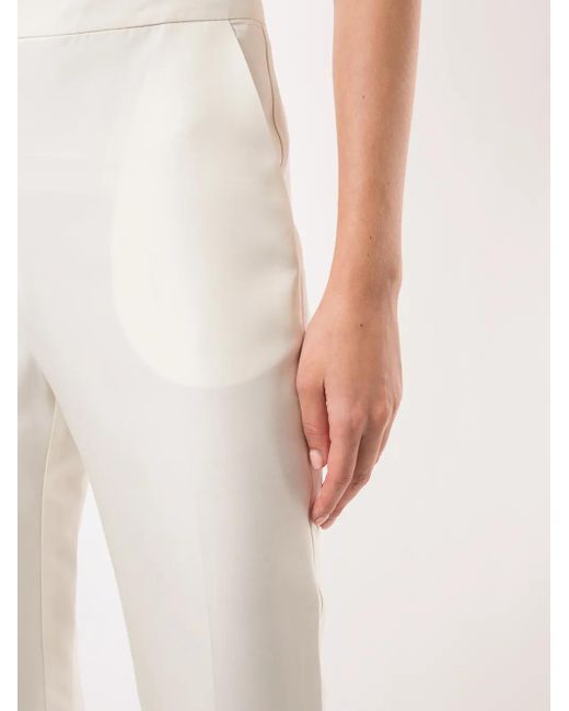 Macgraw White Non Chalant High-Rise Trousers