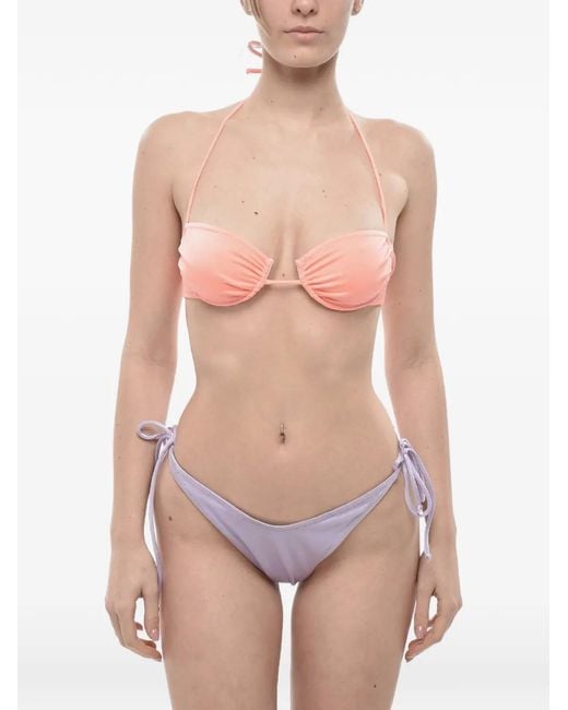 Reina Olga Pink Penny Two-Tone Balconette Bikini