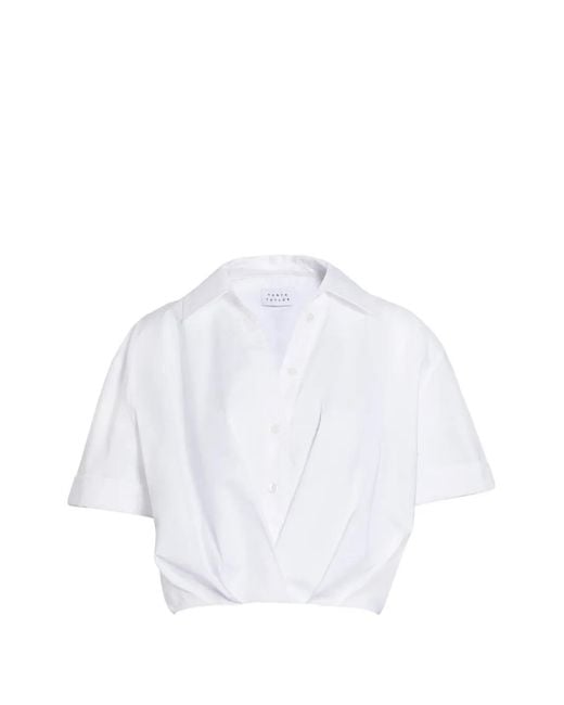 Tanya Taylor White Oakley Pleated Shirt