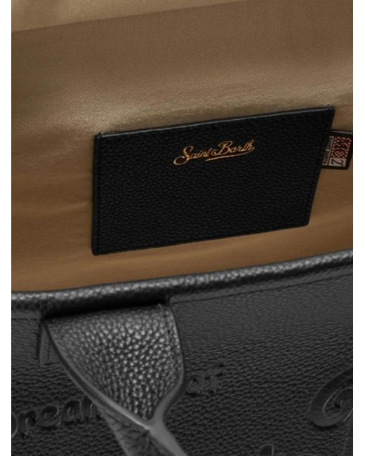 Mc2 Saint Barth Black Large Vanity Embossed Tote Bag