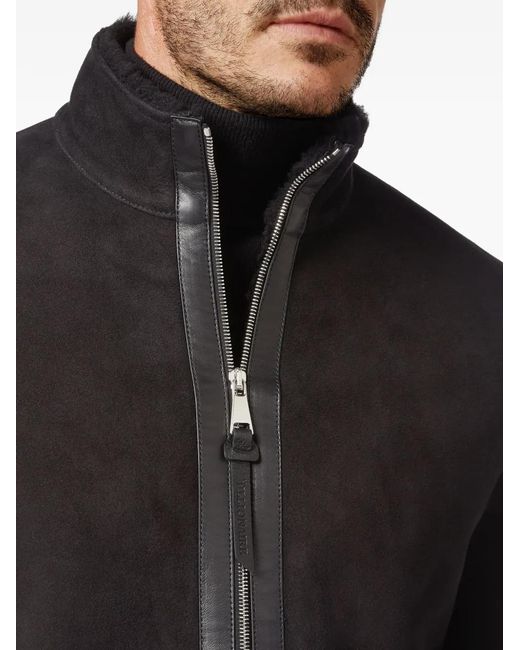 Billionaire Black Shearling Jacket for men