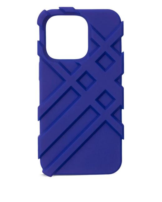 BURBERRY iPhone16プロ ケース Burberry Iphone 16 Pro Case in Blue