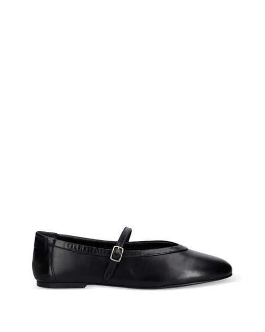 Gant White Buckle-Fastening Leather Ballet Flats