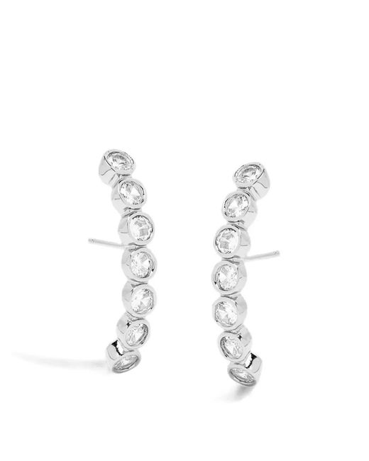 Yoj White Post-Back Earrings