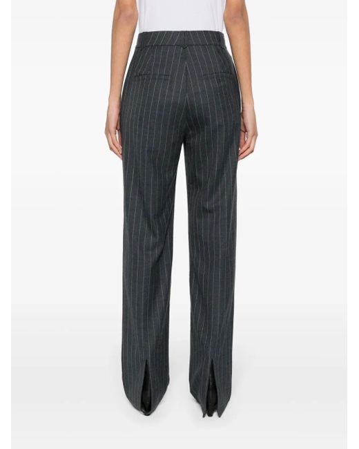 Anine Bing Black Drew Straight-Leg Trousers