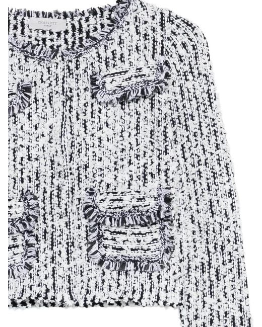 Charlott White Fringed Pocket Jacket
