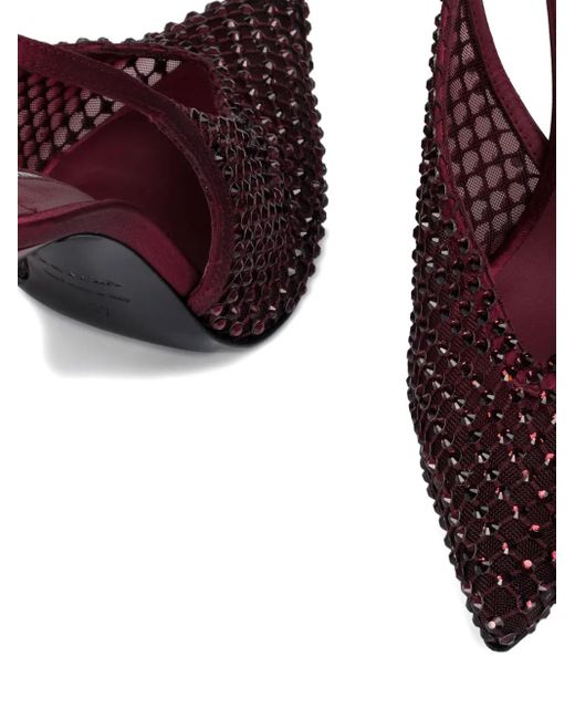 Le Silla Purple 100Mm Gilda Crystal-Embellished Slingback Pumps