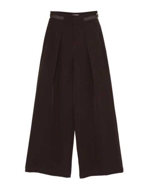 ERMANNO FIRENZE Black Hose mit Bundfalten