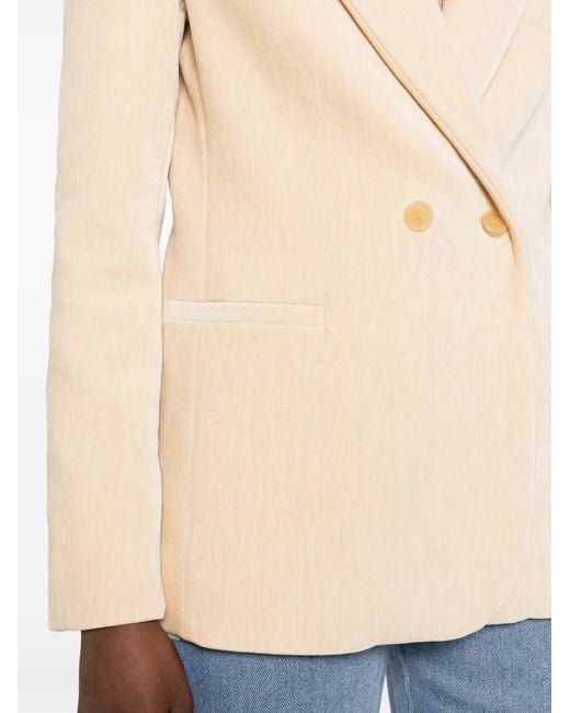 Forte_forte Natural Double-Breasted Velvet Blazer