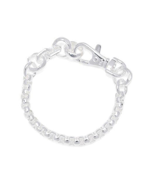 Martine Ali White Silver Plated Bracelet for men
