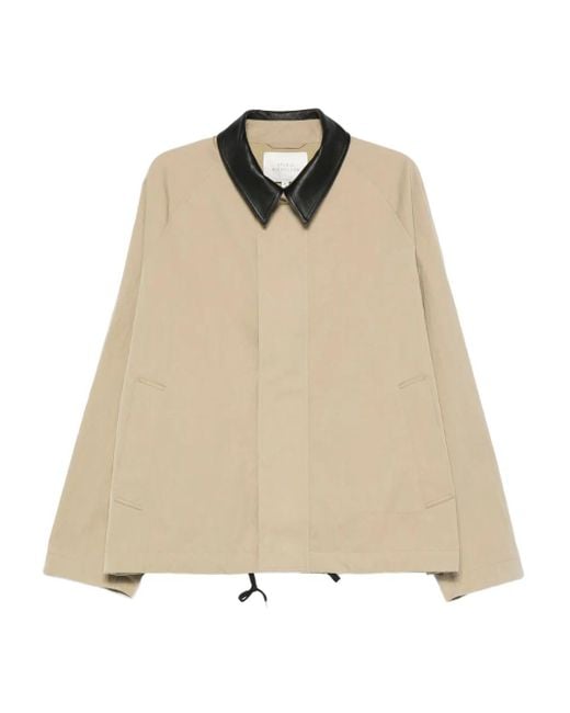 Studio Nicholson Jacke mit Kontrastkragen in Natural für Herren