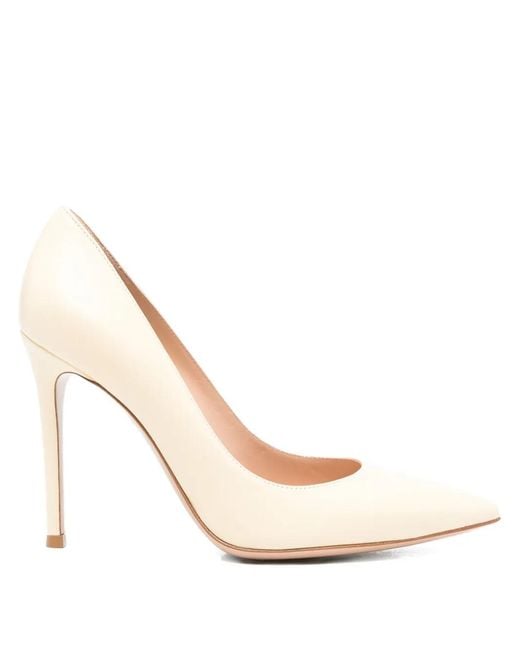 Gianvito Rossi White 105Mm Pointed-Toe Stiletto Heeled Pumps