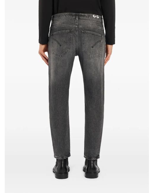 Dondup Gray Button-Fastening Five-Pockets Jeans for men