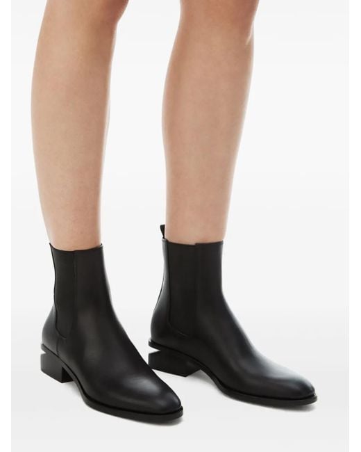 Alexander Wang Black Kane 35mm Ankle Boot In Leather