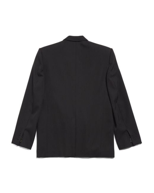Balenciaga Black Double-breasted Wool Blazer