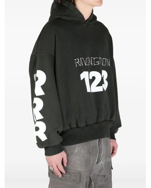 Hoodie À Logo Imprimé RRR123 en coloris Black
