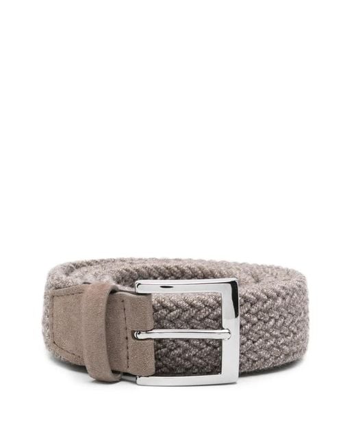 Braided Elasticated Belt di Orciani in Gray da Uomo