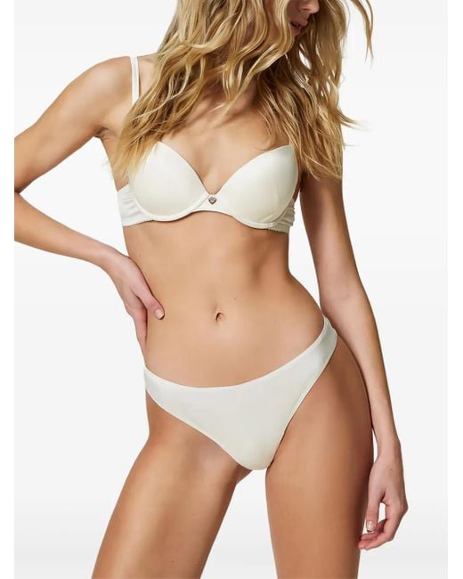Twinset White Satin G-String