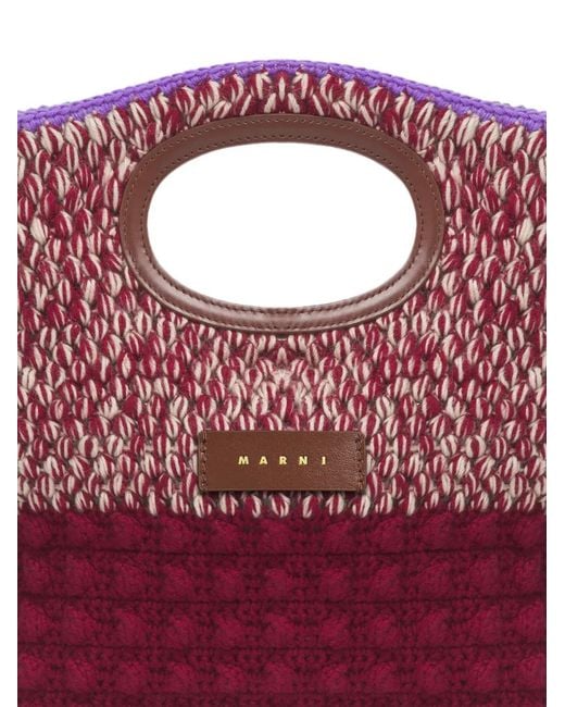 Marni Pink Wool Knotty Crochet Clutch