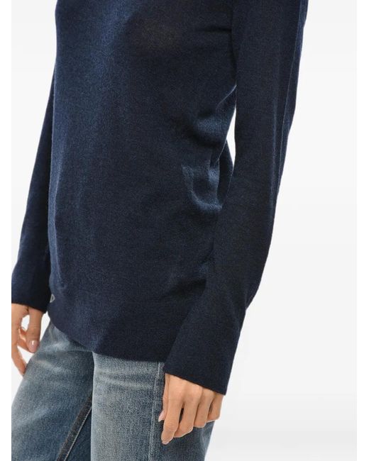 Malo Blue Crew-Neck Long-Sleeve Sweater