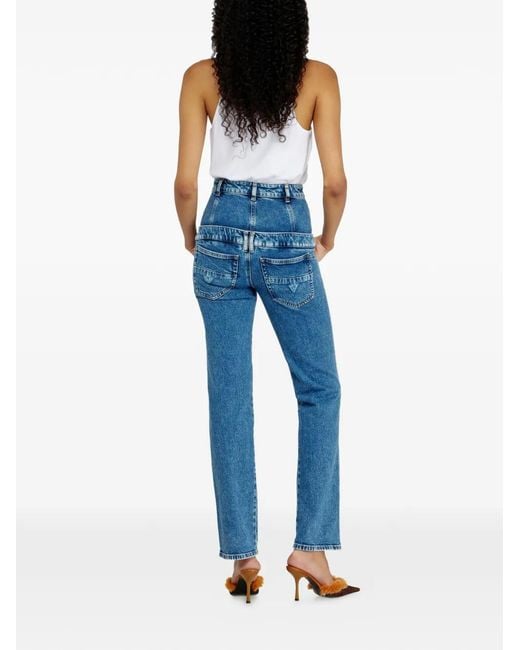 DIESEL Blue D-Fynora Double-Layer Jeans