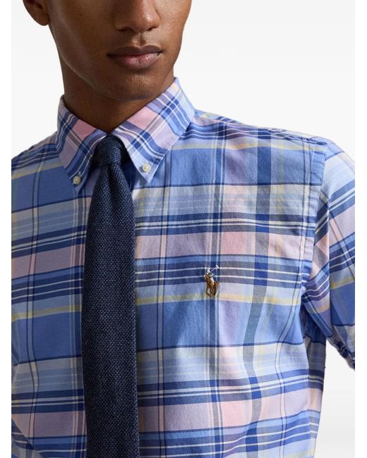 Polo Ralph Lauren Blue Plaid Shirt for men