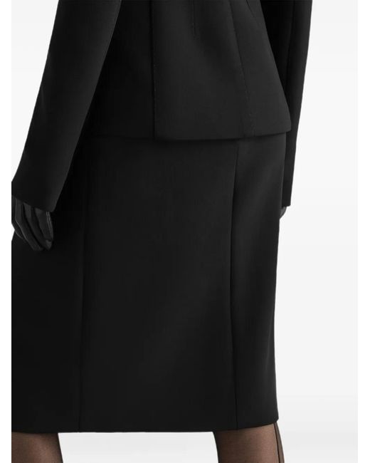 Dolce & Gabbana Black Double Wool Skirt