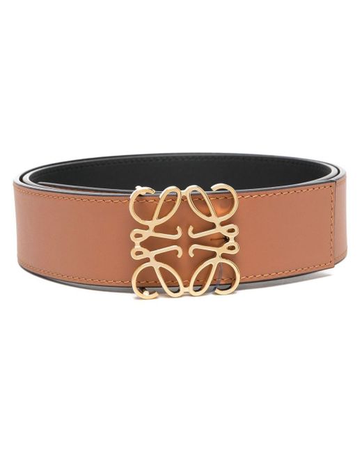 Loewe Natural Anagram-buckle Leather Belt for men