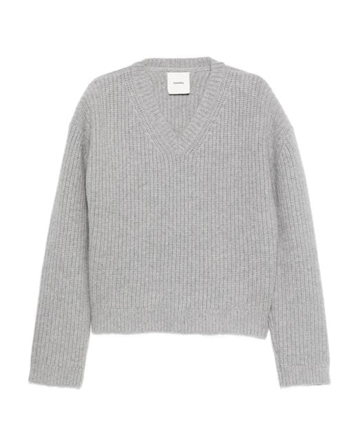 Maglione Con Scollo A V di Nanushka in Gray