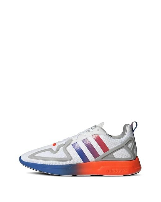 Adidas White Zx 2K Flux Sneakers