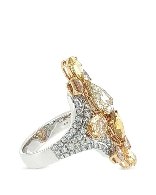 HYT Jewelry Metallic Floral Diamond Ring