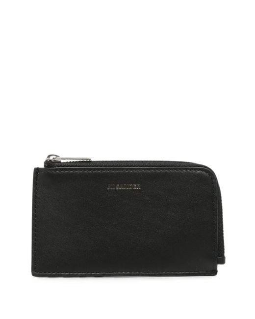 Jil Sander Black Logo-Print Cardholder for men