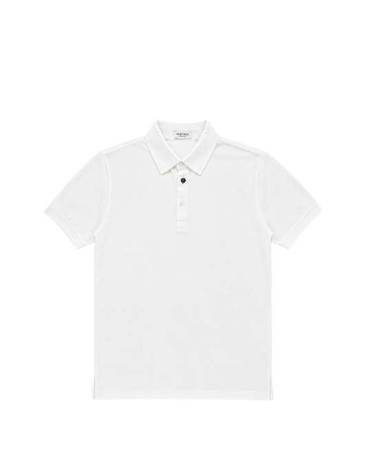 Heritage White Short-Sleeve Polo Shirt for men