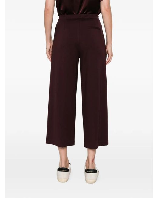 Imperial Purple Pleated Wide-Leg Trousers