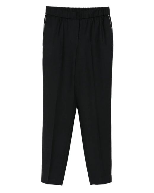 Peserico Broek Met Zijstreep in het Black