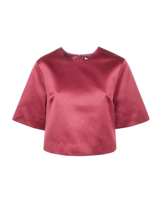 By Malene Birger Red Short-Sleeve Top