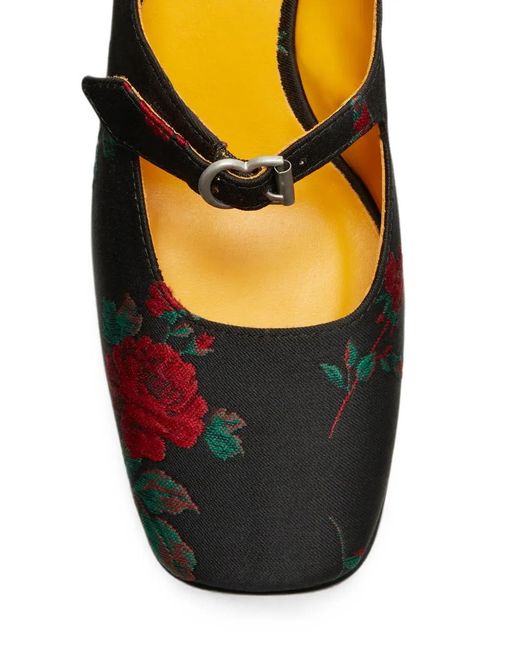 LILI CURIA Black Ginger Floral-Jacquard Pumps