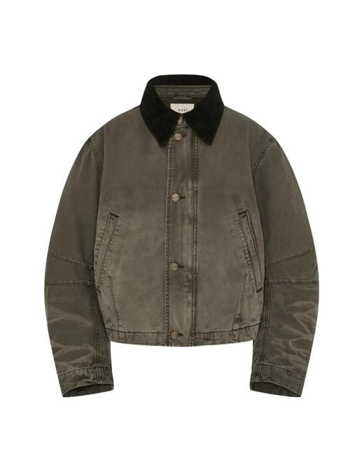 6397 Green Flight Corduroy-Collar Jacket