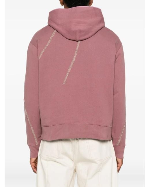 Felpa Con Cappuccio di Kartik Research in Pink da Uomo