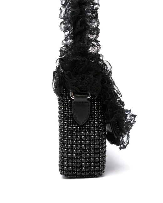 Borsa A Spalla Con Cristalli E Dettaglio di Self-Portrait in Black
