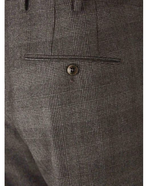 メンズ PT Torino チェック パンツ Gray