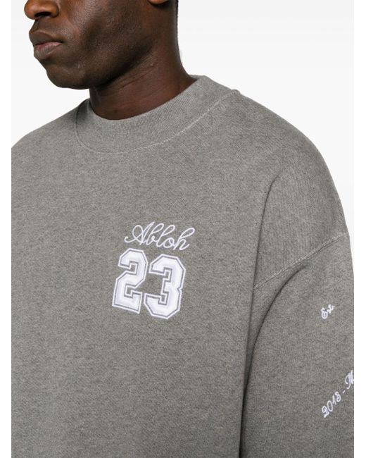 Off-White c/o Virgil Abloh 23 Logo Skate Katoenen Sweater in het Gray voor heren