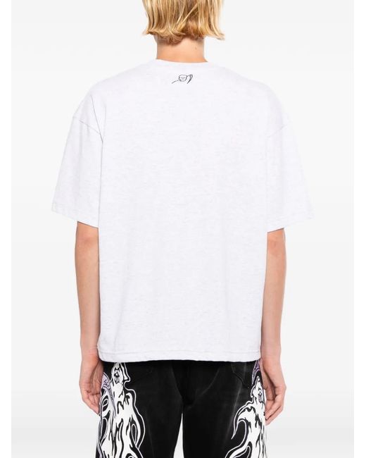 Warren Lotas Blue Graphic-Print T-Shirt for men