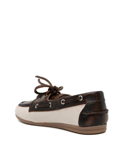 POSA White Brushed Loafers